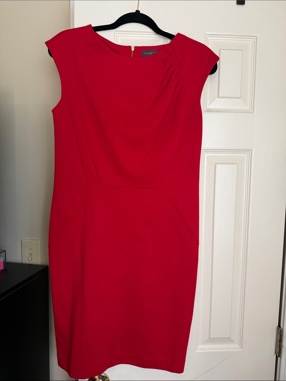 The Limited Red Cap-Sleeve Sheath Dress